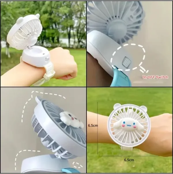 Watch Fan Multi-purpose Cartoon Portable Electric Watch Fan Rechargeable Daily Use Supply - Image 6