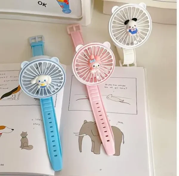 Watch Fan Multi-purpose Cartoon Portable Electric Watch Fan Rechargeable Daily Use Supply - Image 3