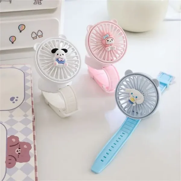 Watch Fan Multi-purpose Cartoon Portable Electric Watch Fan Rechargeable Daily Use Supply - Image 4