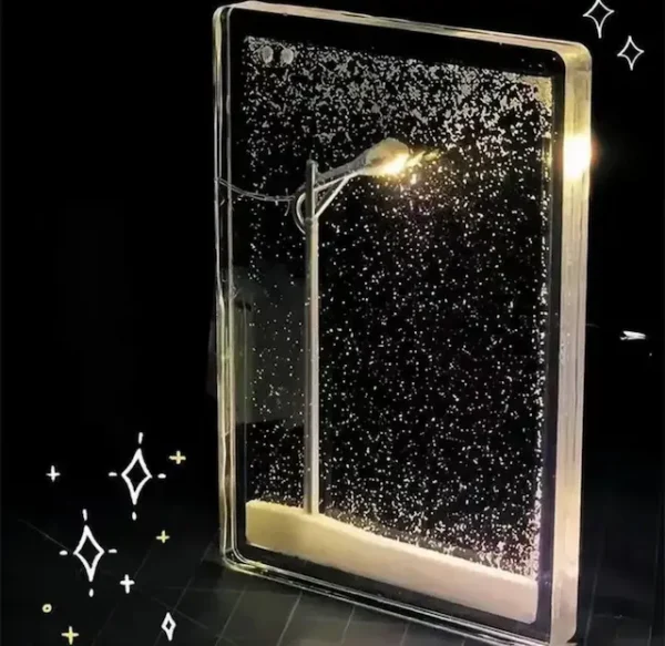Handmade DIY Snow Scenery Night Light Romantic Snowflake Lamp DIY Material Desktop Decor Snowy Night Street Lamp - Image 6