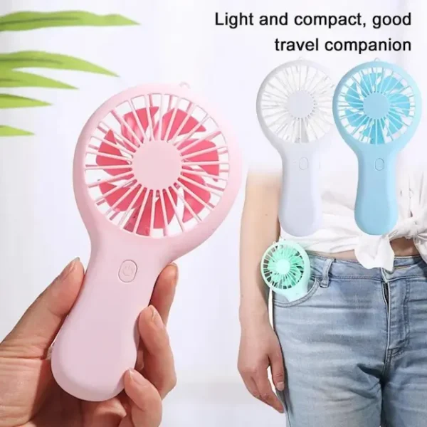 Mini Handy Fan Rechargeable With Stand - Image 5