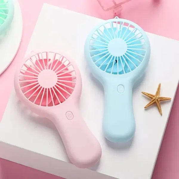 Mini Handy Fan Rechargeable With Stand - Image 6