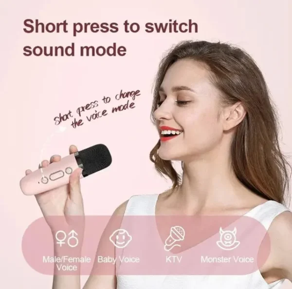 Karaoke Machine Portable Bluetooth Speaker With Mic 5.3 PA - Image 6