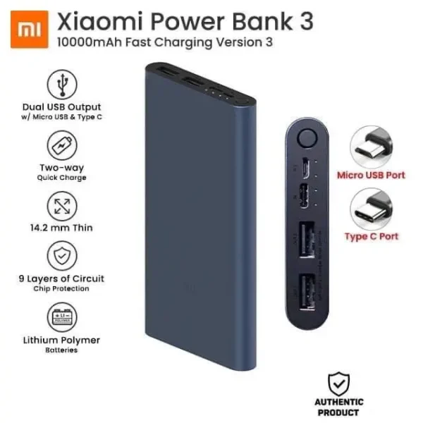 Mi 10000mAh Power Bank V3 USB-C Fast charge 18W - Image 2