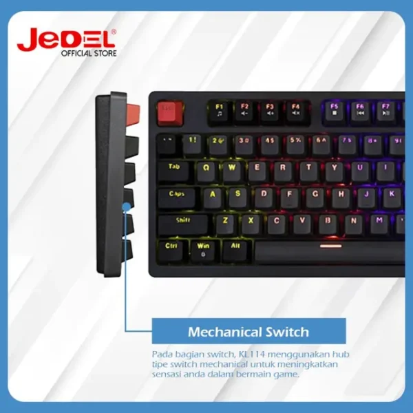 JEDEL GAMING KL-114 MECHANICAL KEYBOARD - Image 2