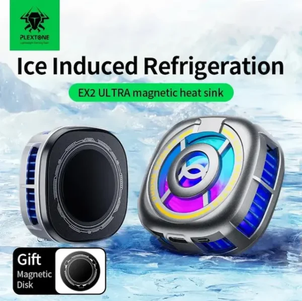 PLEXTONE EX2 ULTRA Magnetic Radiator for Mobile Cooling Phone Tablet PC Semiconductor Refrigeration Cooling RGB Light - Image 2