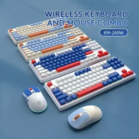 Micropack KM-269W Navy Wireless Keyboard & Mouse Combo