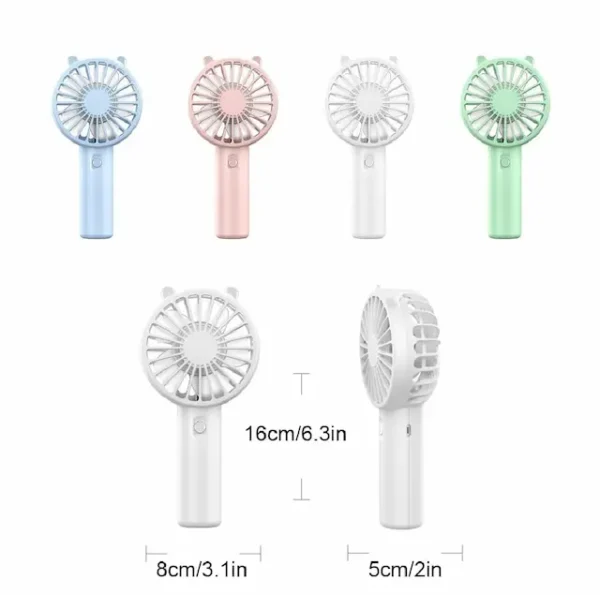 Handheld Fan Portable USB Rechargeable Desk Small Cooling Fan - Image 3